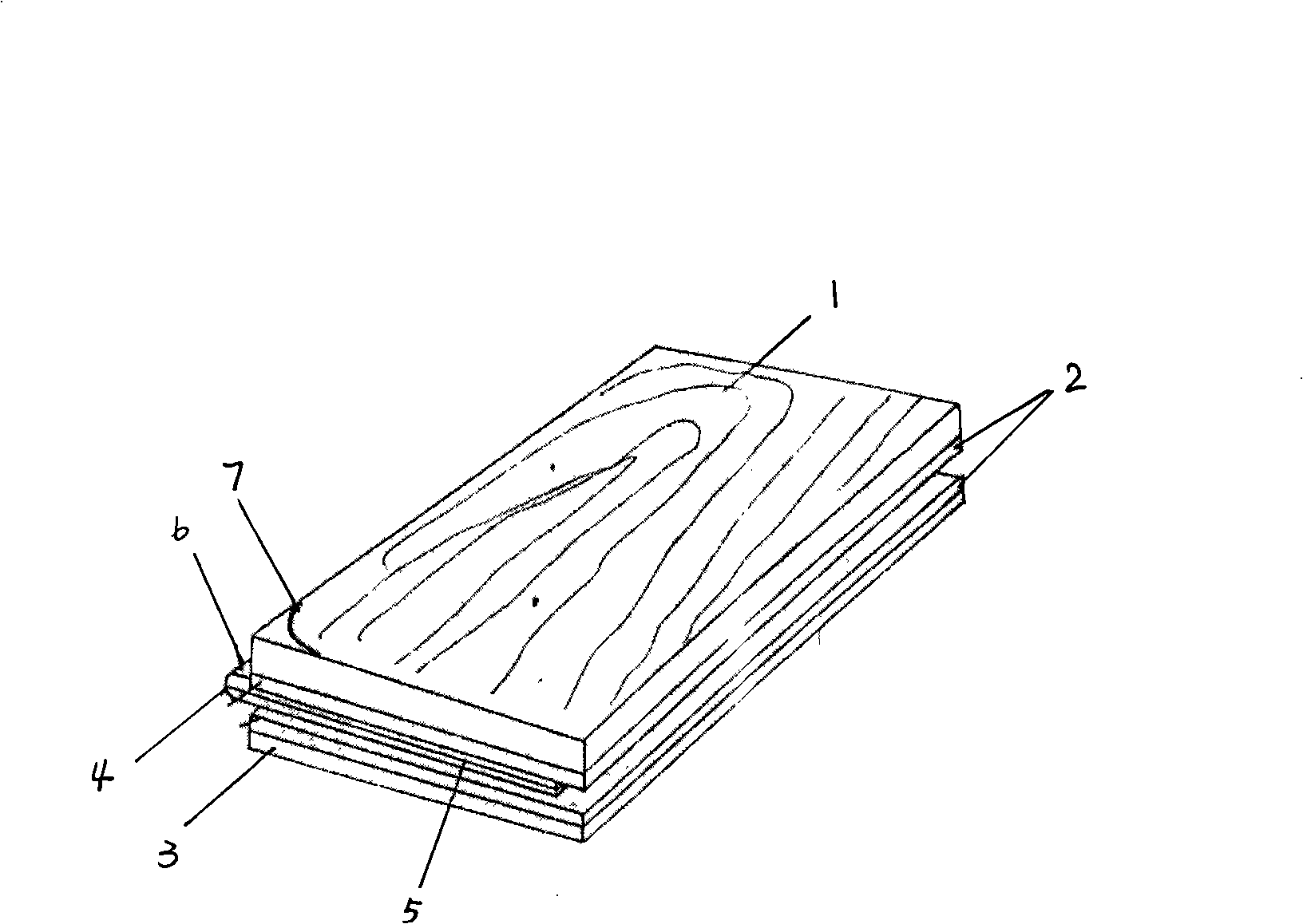 Method for manufacturing primary composite multi-layer wood floor