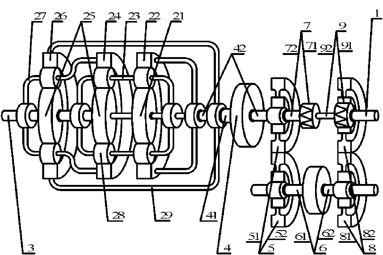 Composite centripetal turbine type hydraulic torque converter