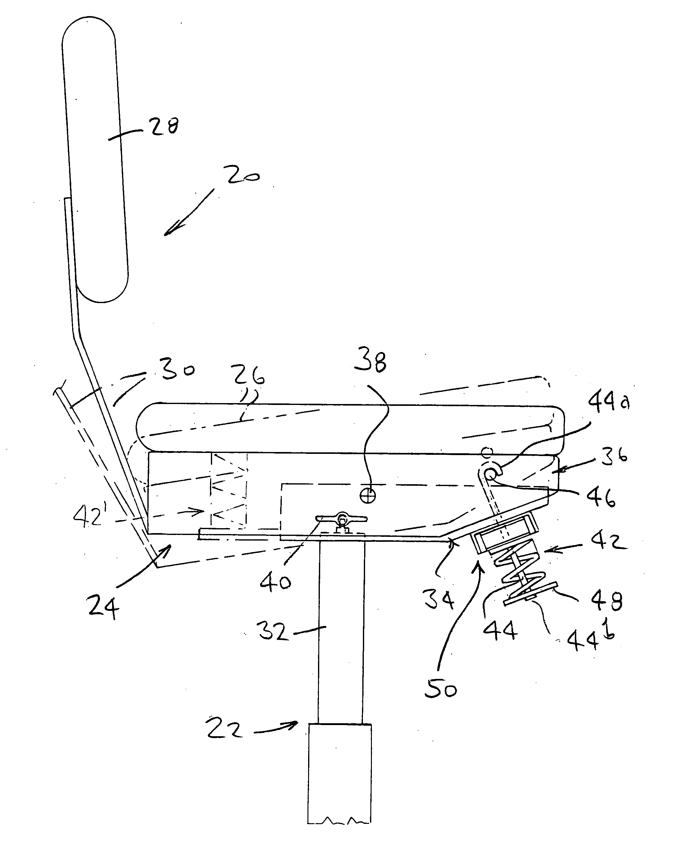 Chair spring tension control