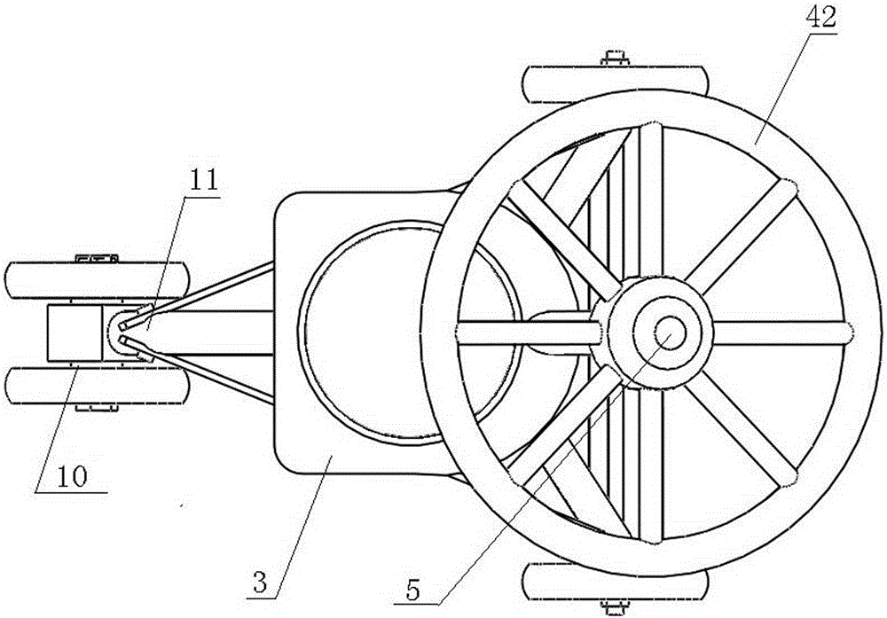 A hand-push baby walker