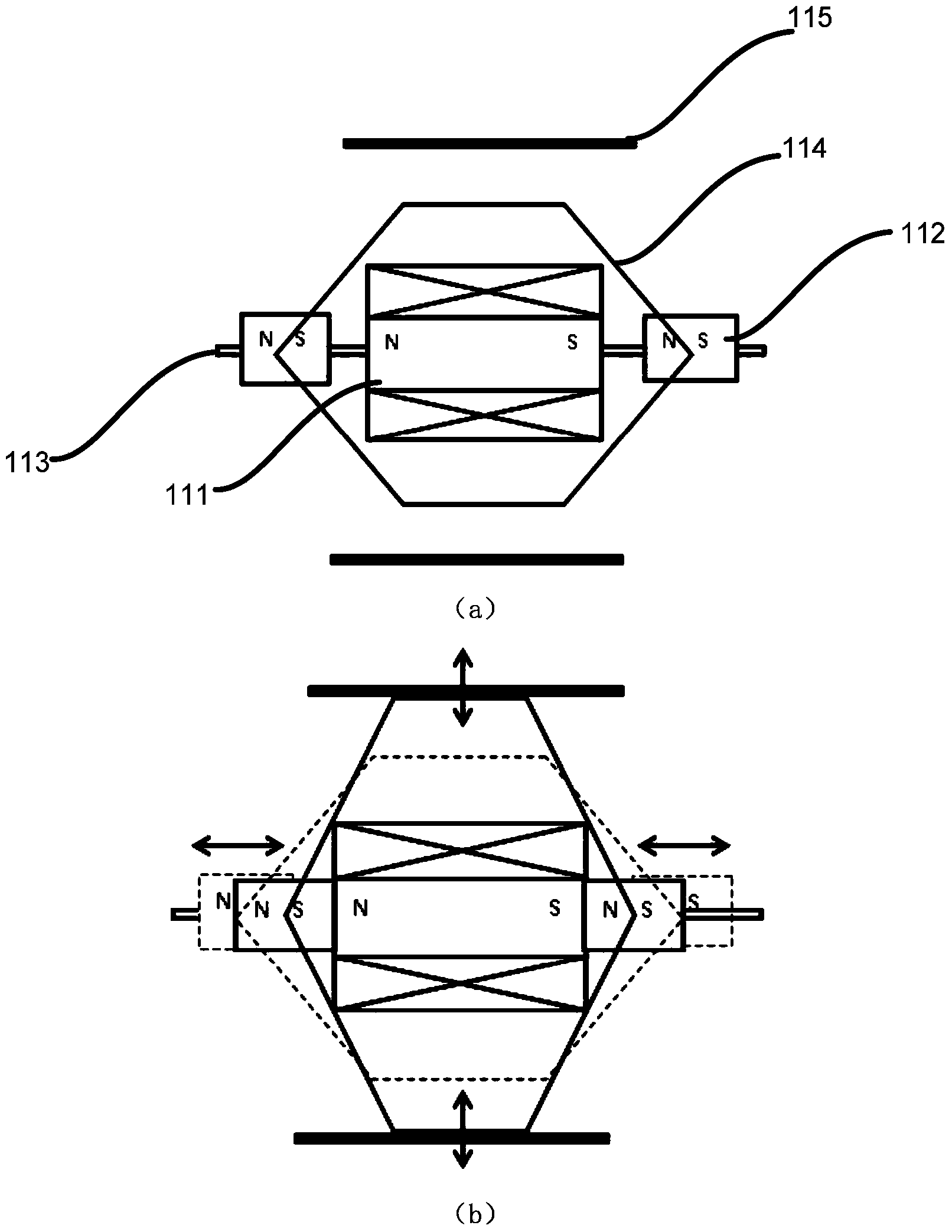 Electromagnetic clamping mechanism and linear driving device and combination with same