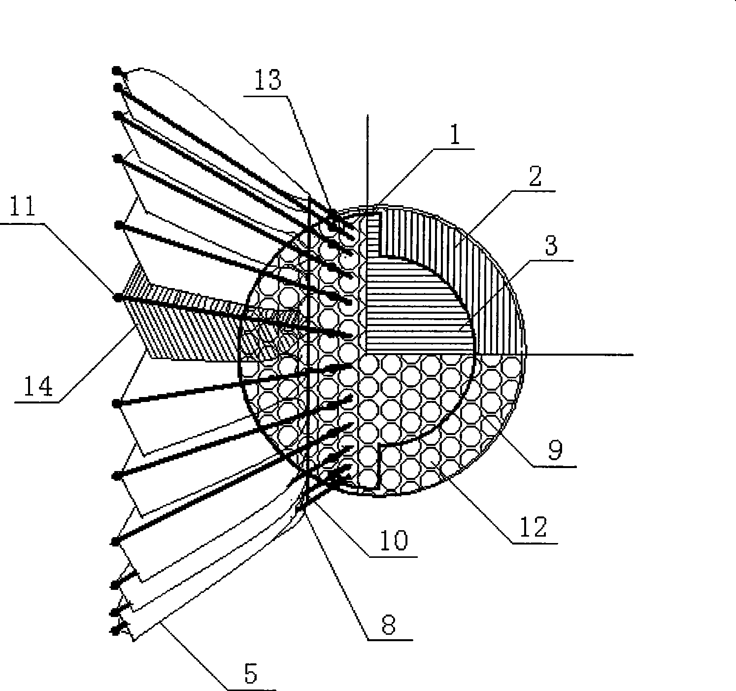 Method capable of reducing golf flight speed and golf structure
