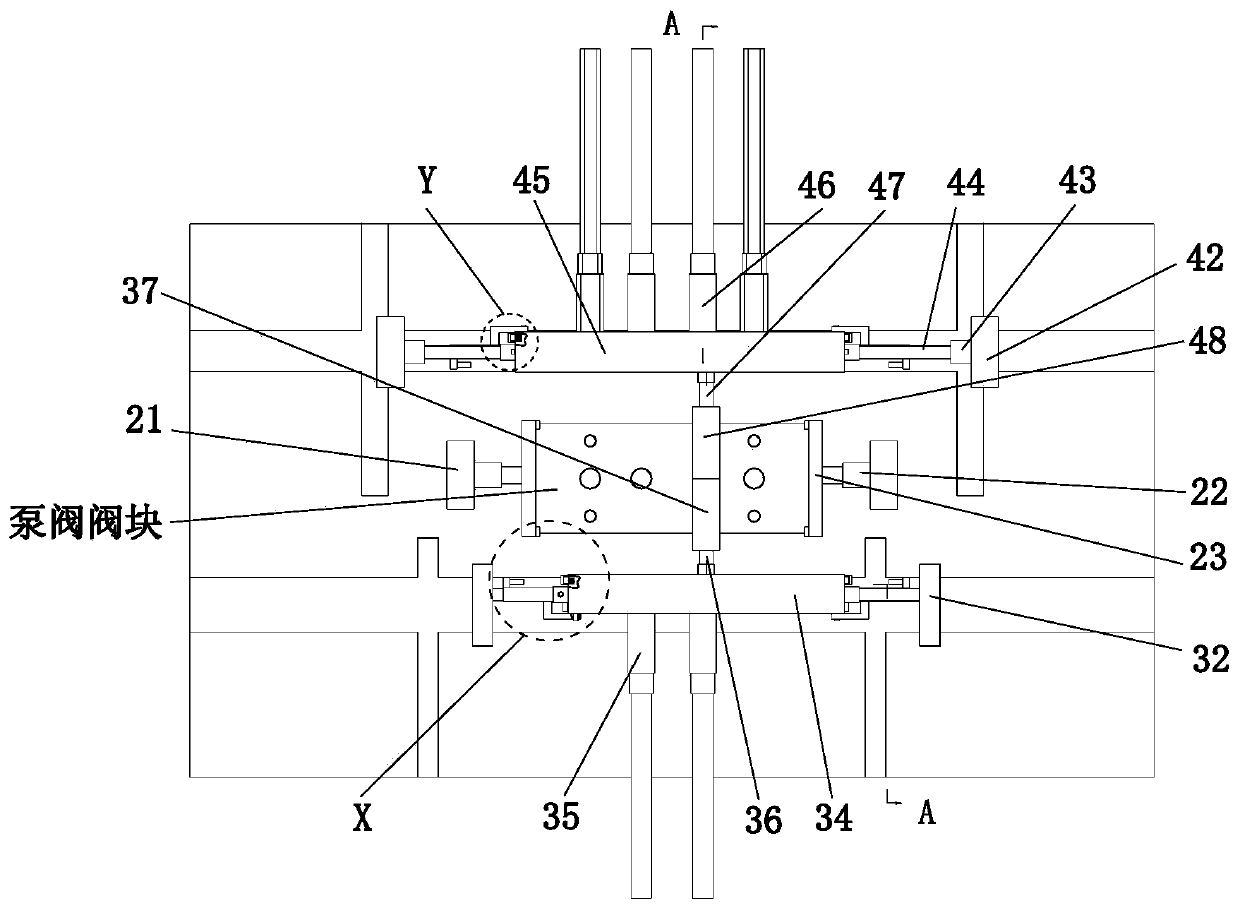 Pump valve block machining and cleaning treatment system