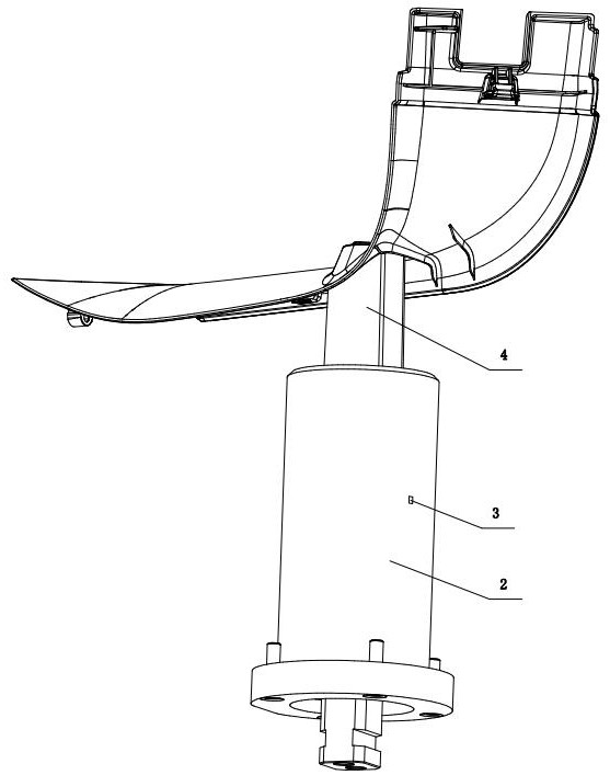 Demolding device of injection mold used for inner and outer inverted buckle structure