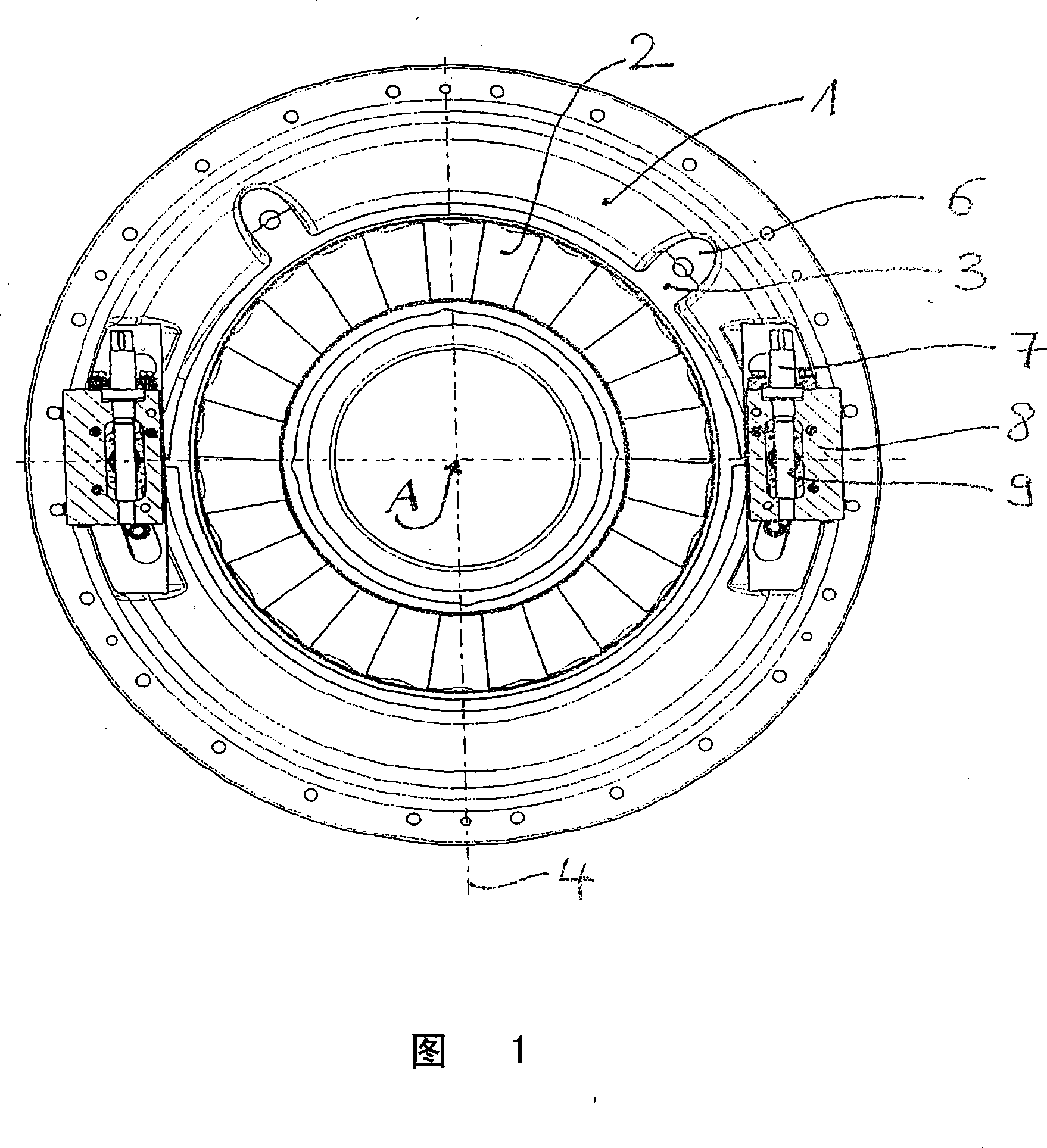 Guiding device for waste gas turbocharger of piston-type internal combustion engine with heavy oil as fuel
