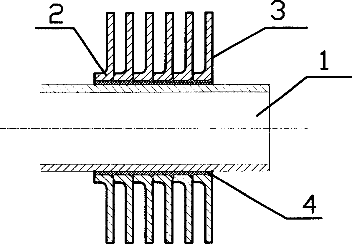 Fin heat exchange pipe and and its manufacturing method