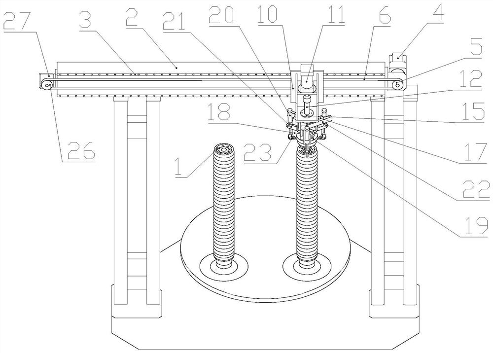 Wrapping cloth V belt automatic demolding device