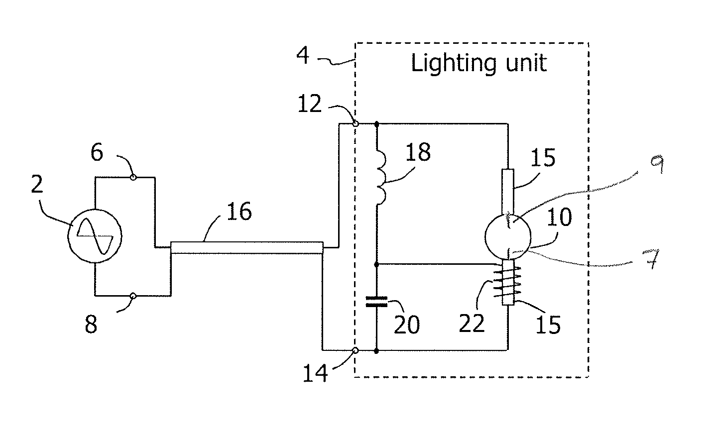 Gas discharge lamp ignition
