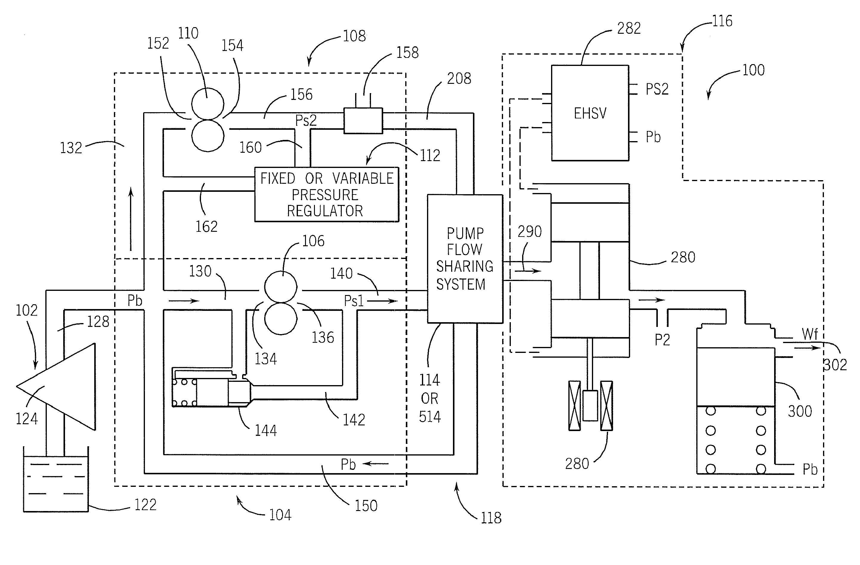 Fuel Delivery and Control System Including a Positive Displacement Actuation Pump With a Variable Pressure Regulator Supplementing a Fixed Displacement Main Fuel Pump