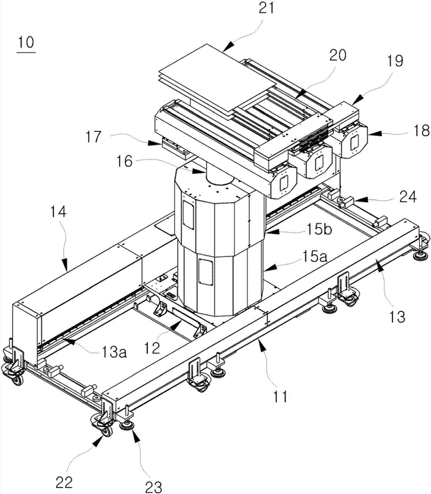 Three-arm robot for panel handling