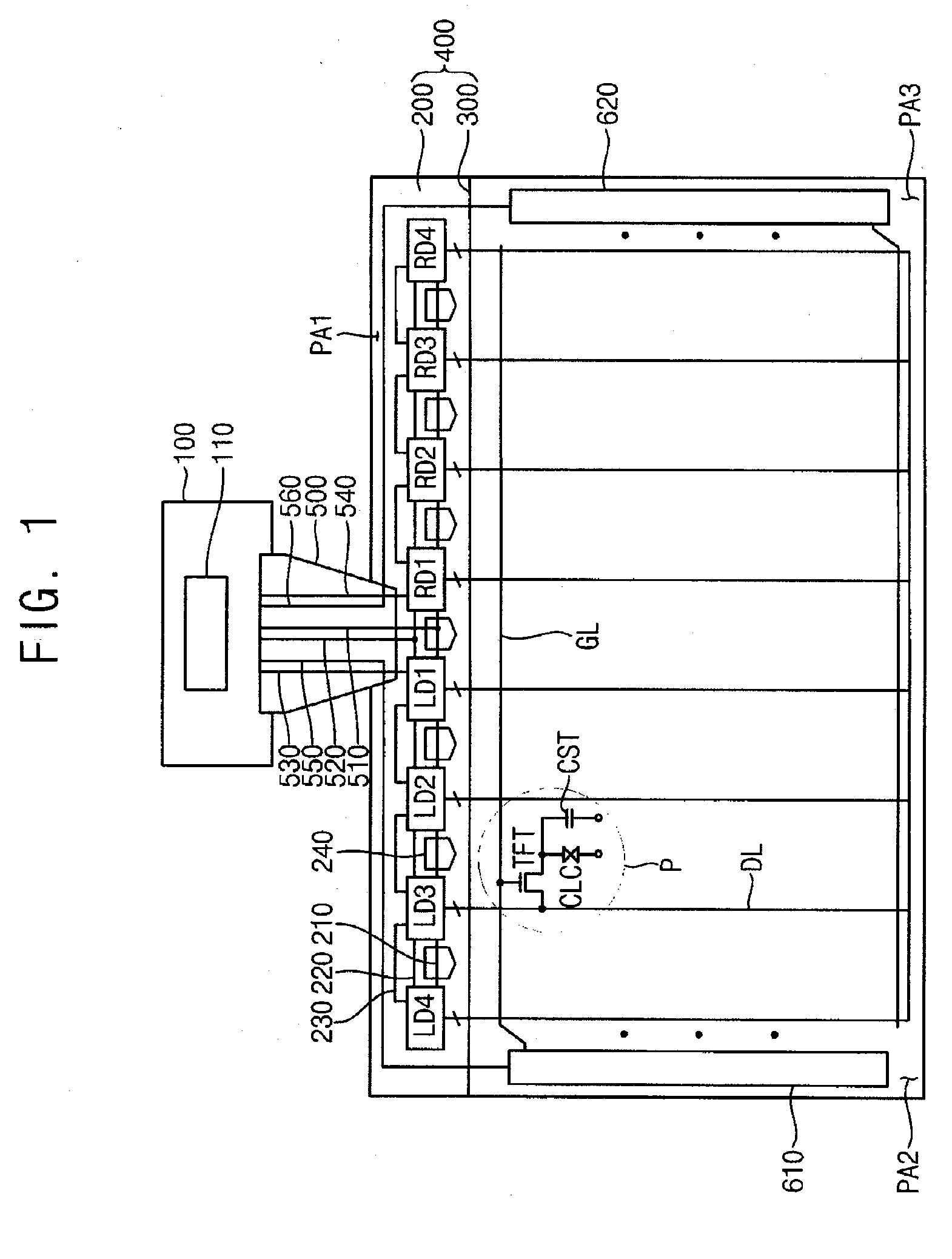 Display substrate having integrated bypass capacitors, display device having the same and method of manufacturing the same