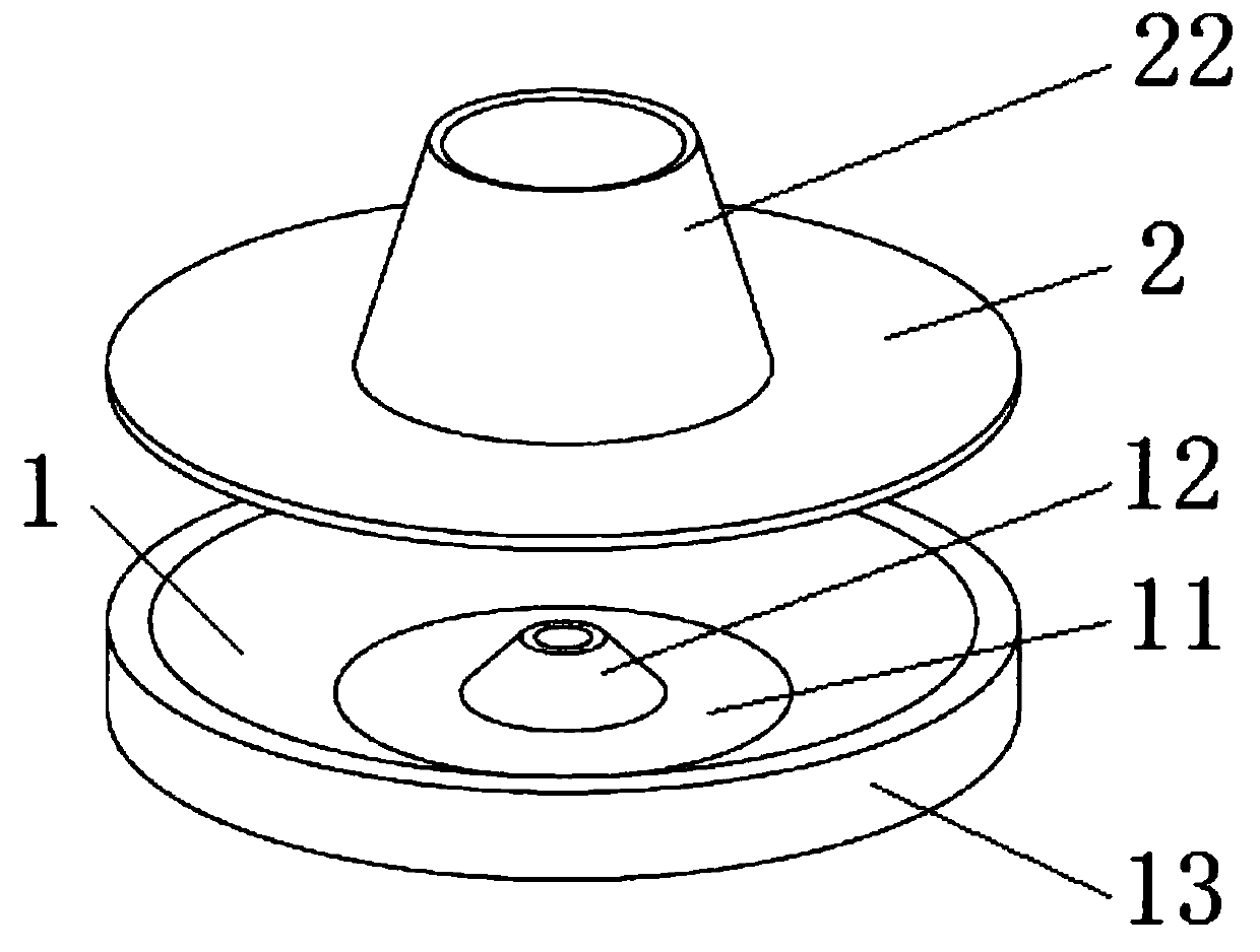 Diverging device of differentiated fine concentrator main machine