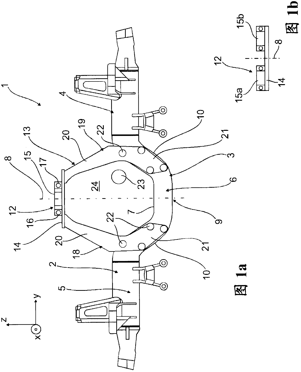 Fixed axle assembly in a vehicle, in particular in a vehicle, in particular a commercial vehicle