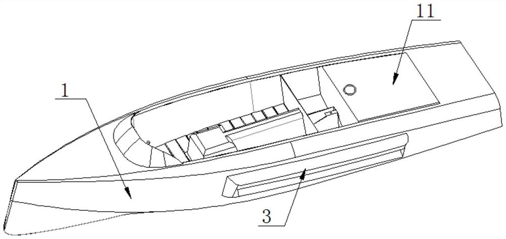 Steadily floating workboat for hydraulic engineering