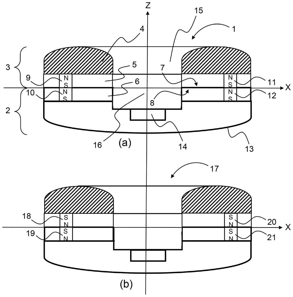 Earphone with magnetic attachment means for corresponding ear pads