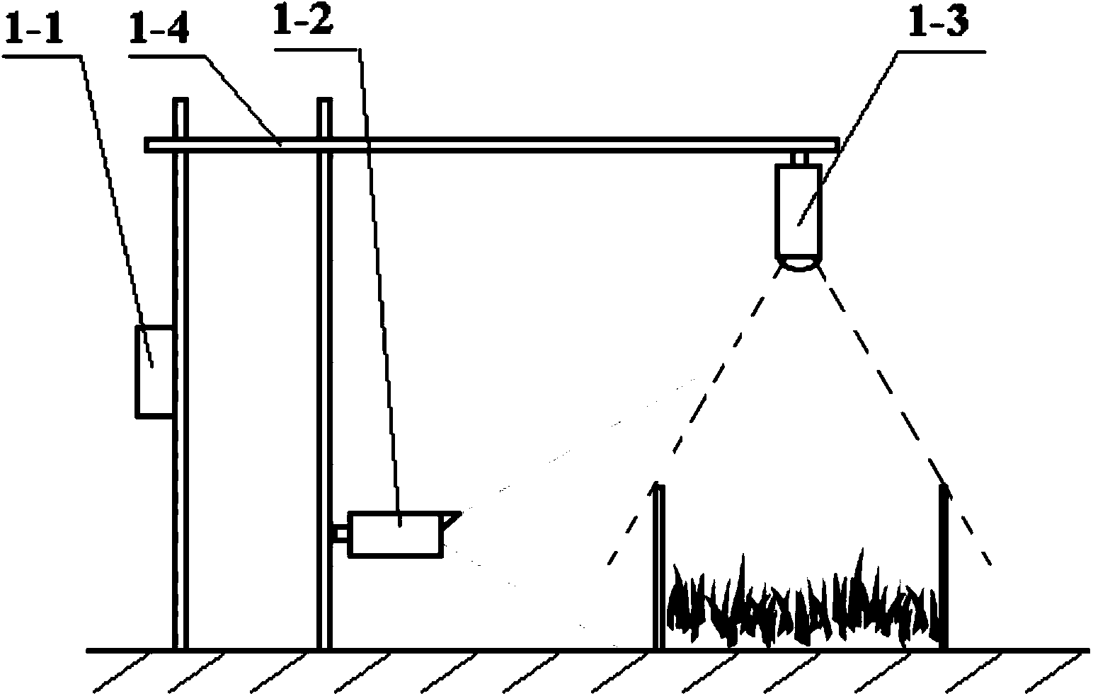 Microclimate monitoring system and method for monitoring native grass based on system