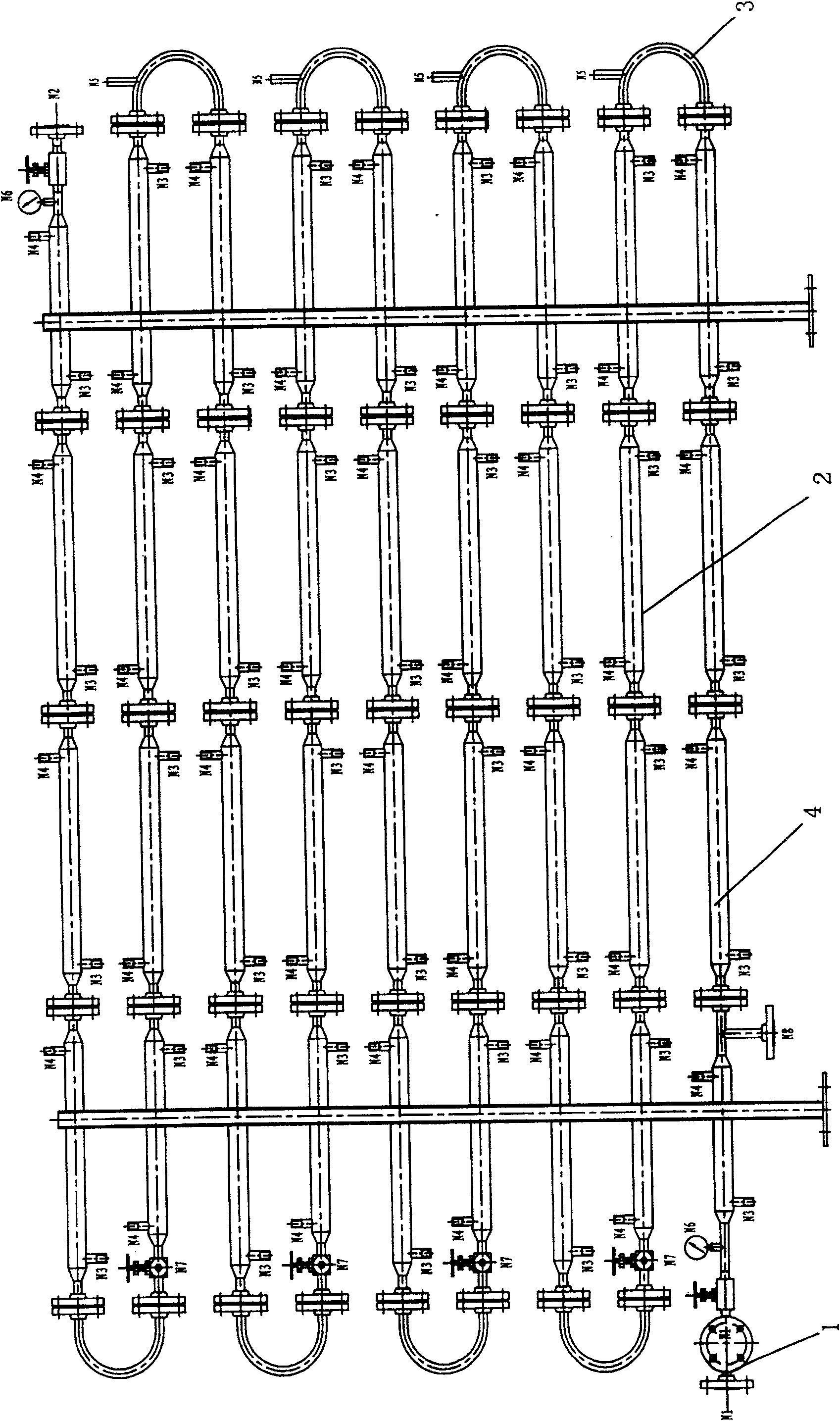 Method for synthesizing N,N,N',N'-methylethylenediamine using pipe reactor