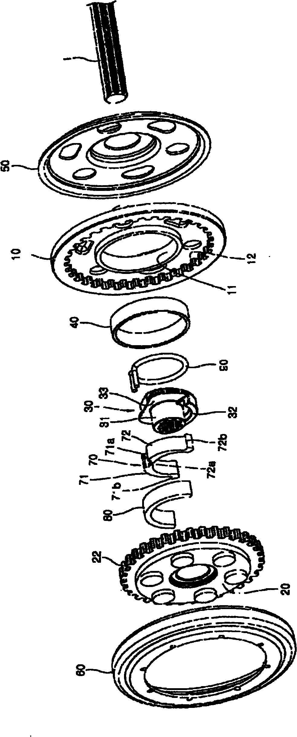 Reclining device of seat for vehicle