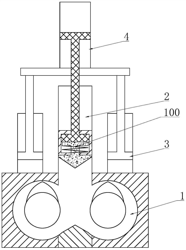 Internal mixing device for low-temperature-resistant sealing material and control method of internal mixing device