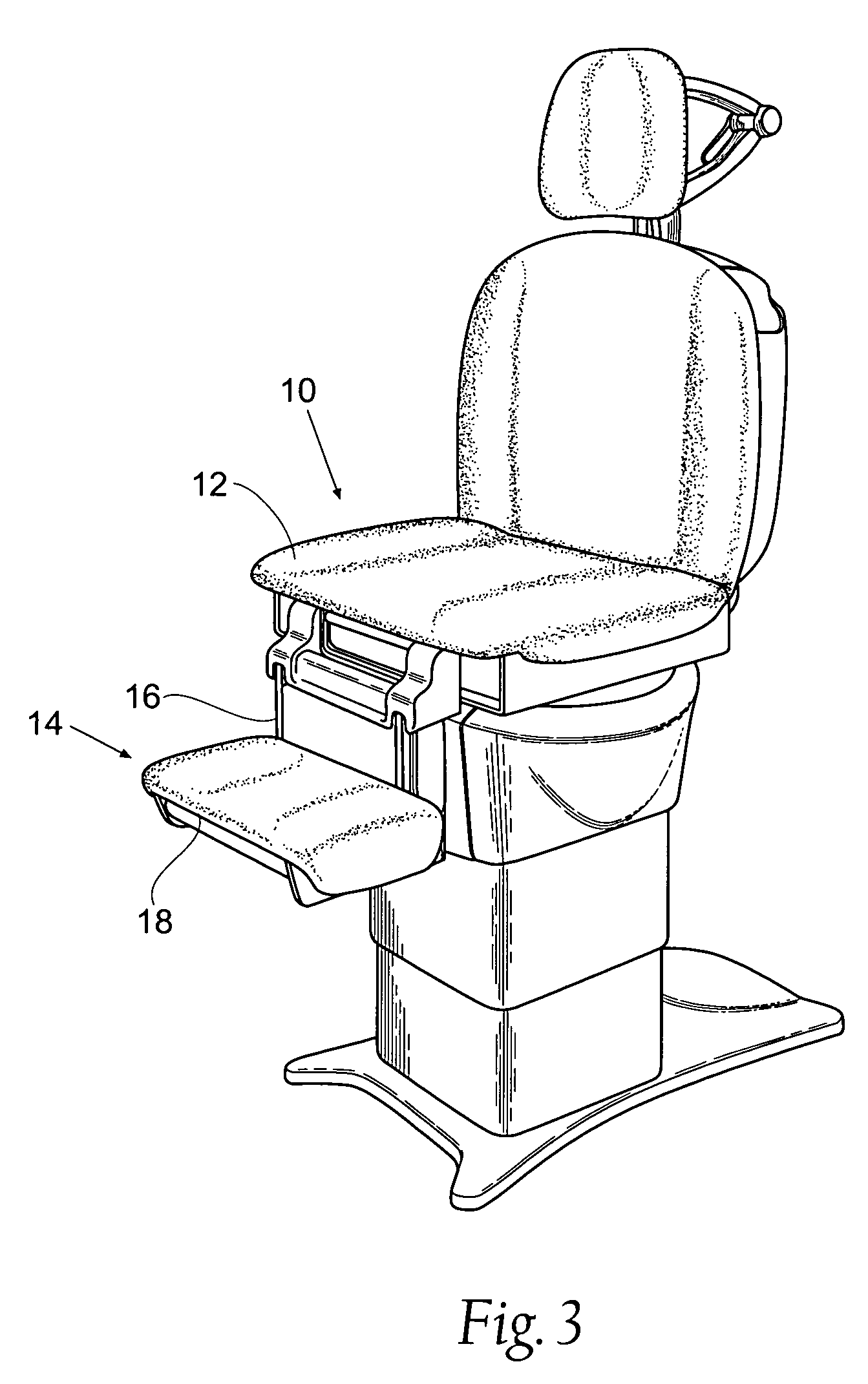 Leg rest and kneeler assembly for a medical examination table
