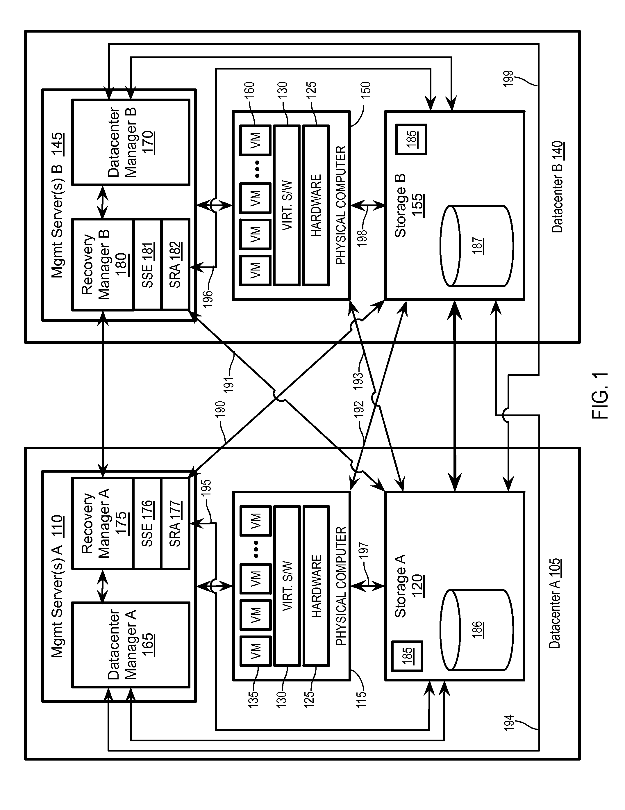 Emulating a stretched storage device using a shared storage device
