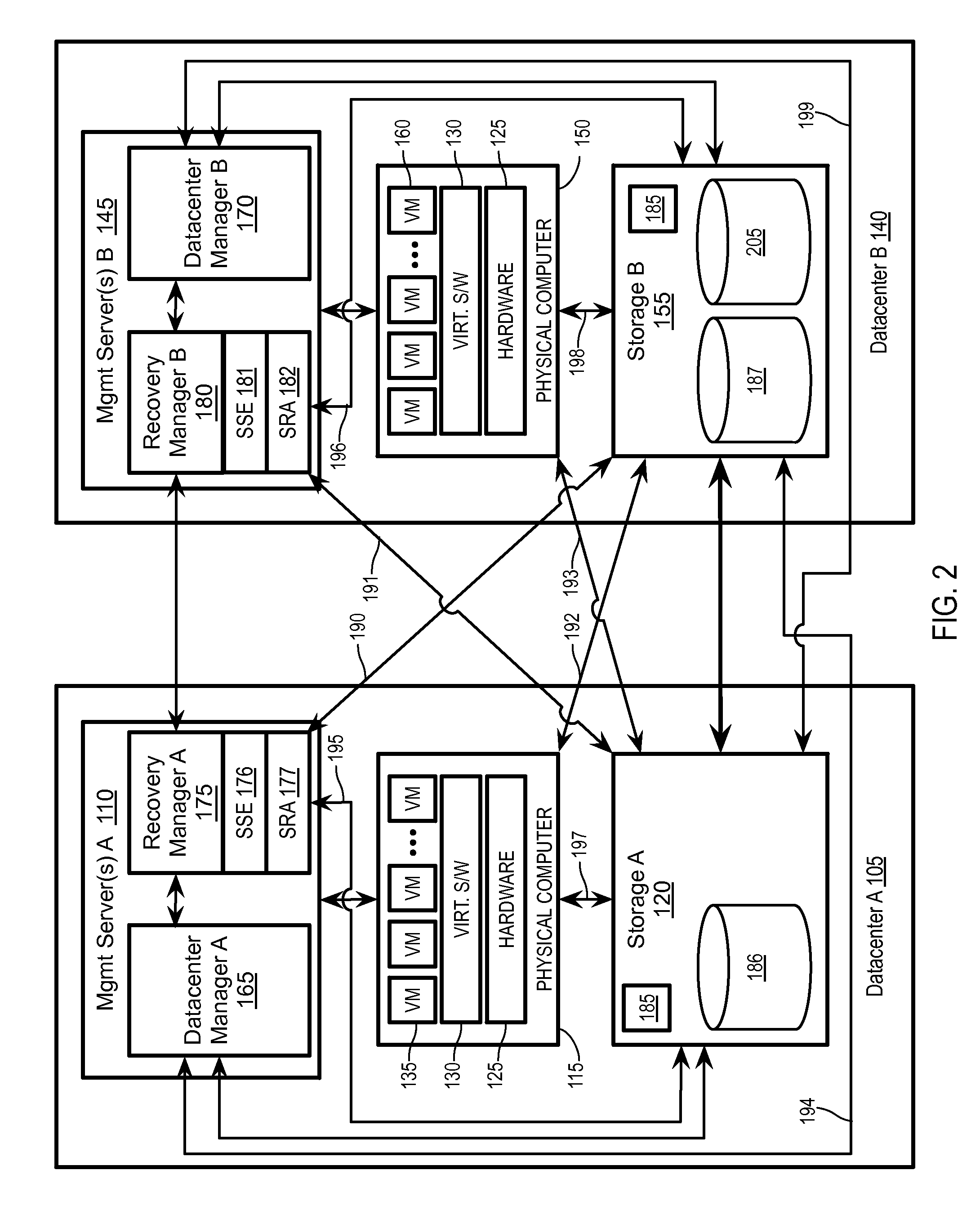 Emulating a stretched storage device using a shared storage device