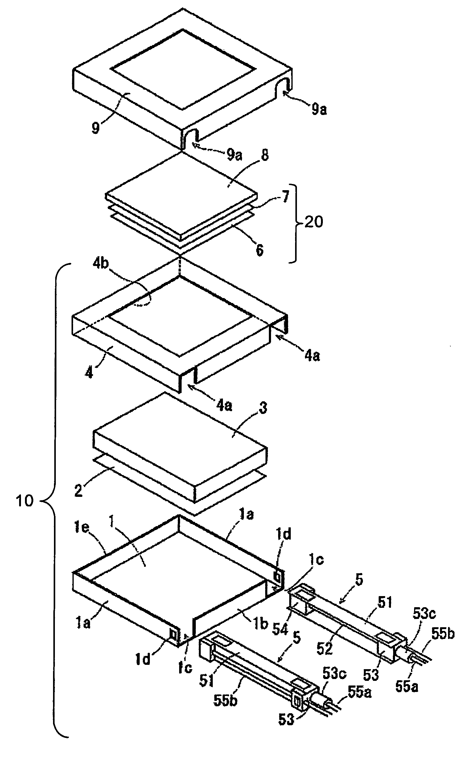 Liquid crystal module with lamp socket having slits that receive tabs of lamp reflector