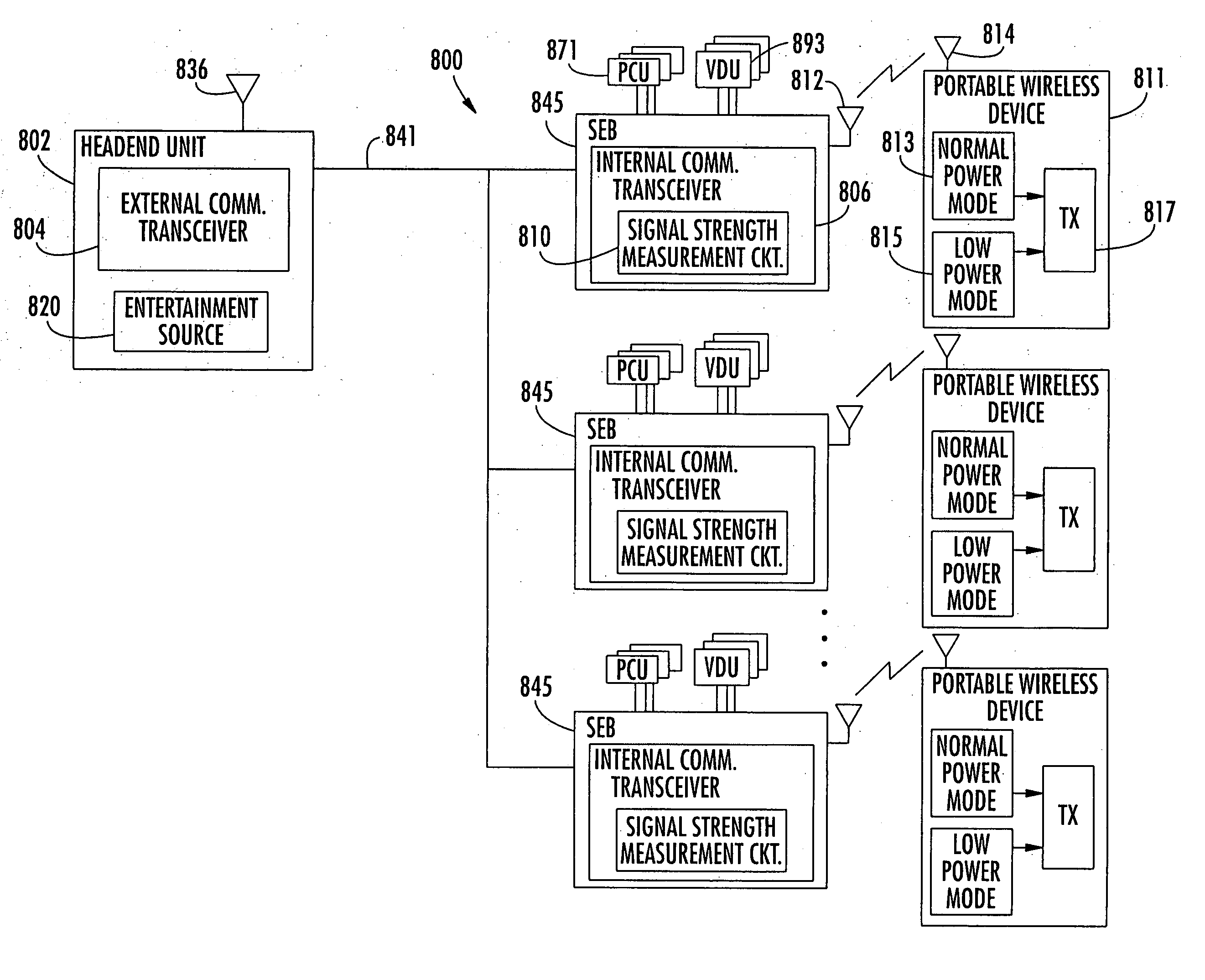 Aircraft in-flight entertainment system with a distributed memory and associated methods