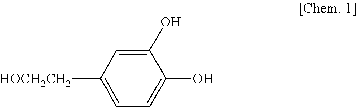 Beverage containing hydroxytyrosol