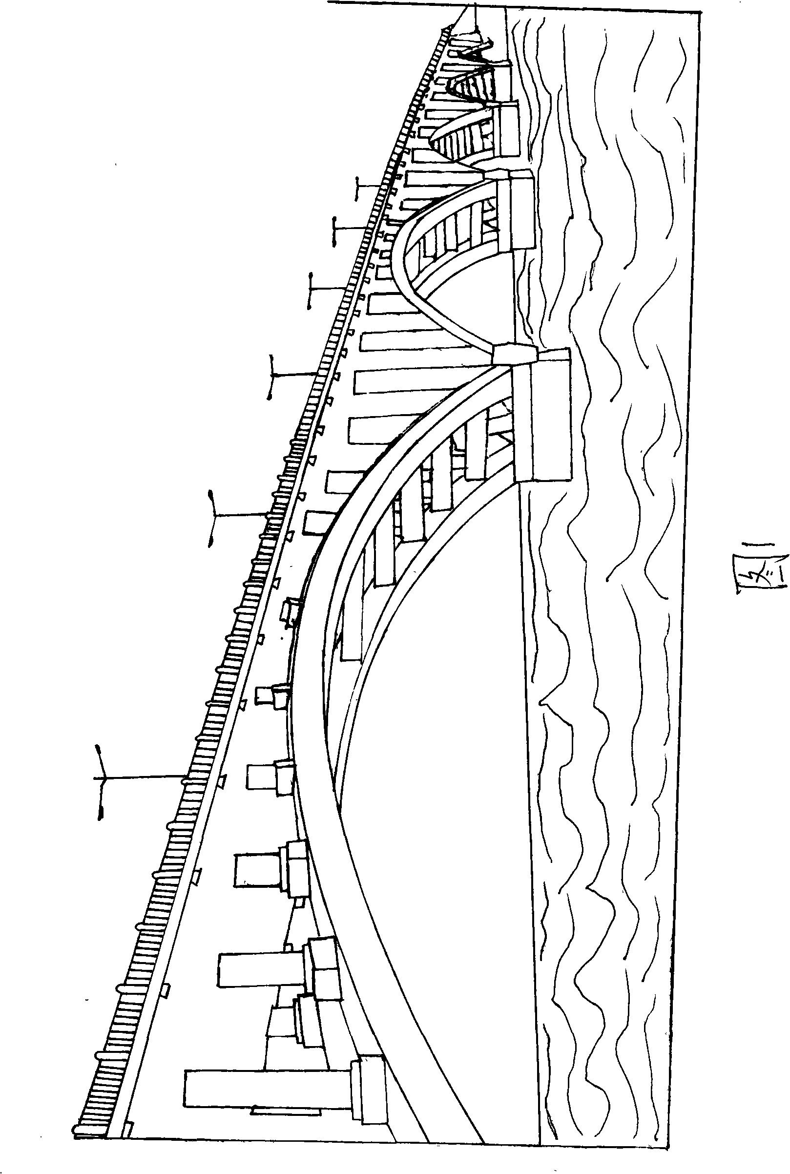 Method for dismantling arch bridge for protection