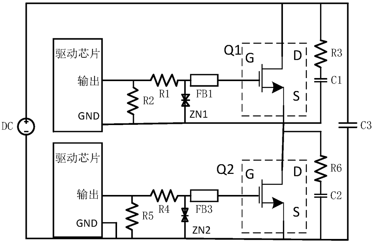 A driver based on a gallium nitride power device and a printed circuit layout