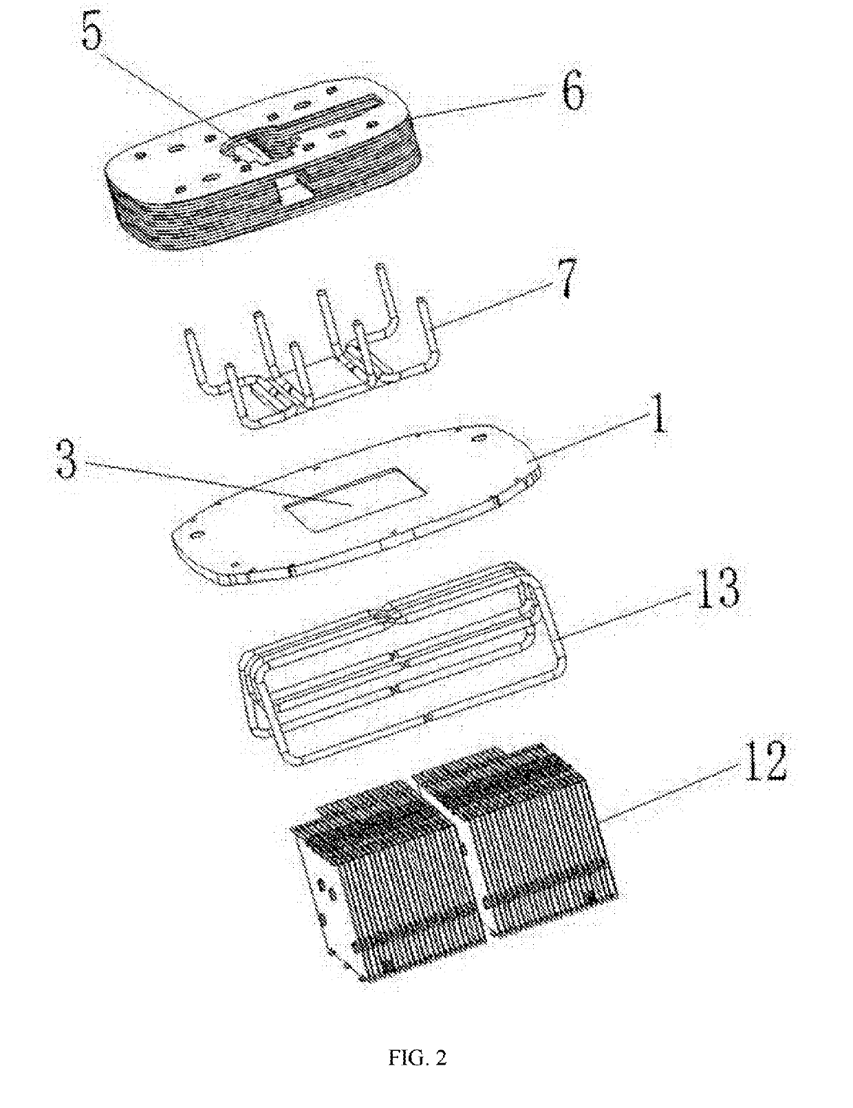 Novel heat dissipation system, stage light cap body and waterproof stage light