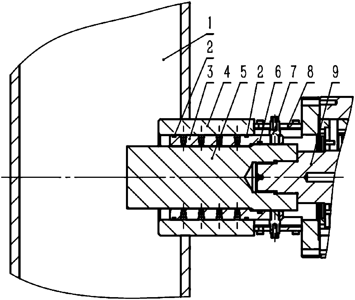 Bar sealing structure of pulverization device