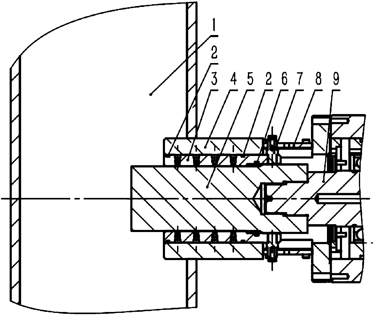 Bar sealing structure of pulverization device