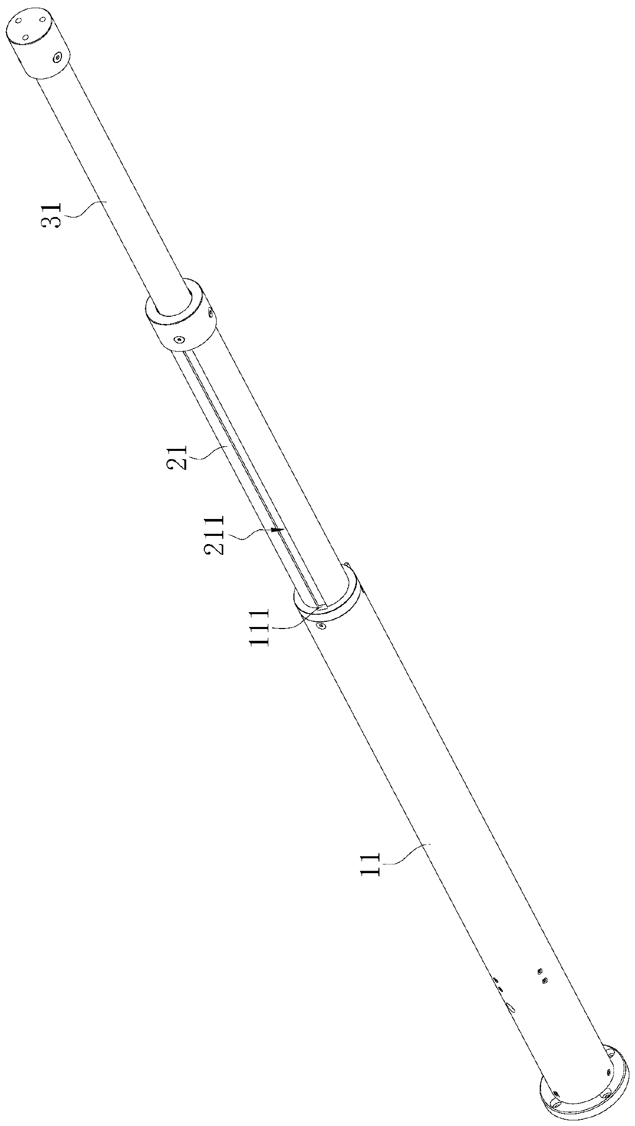 Multi-section electric push rod