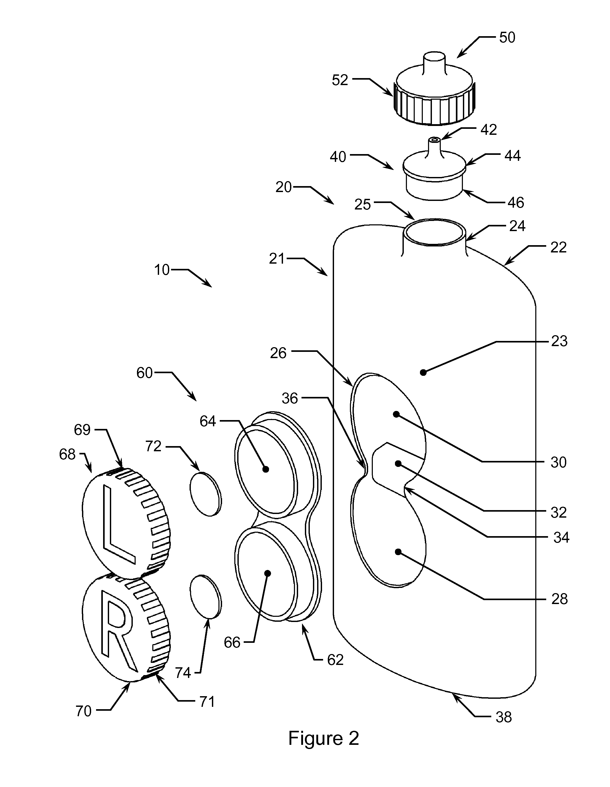 Contact Lens Case and Solution container Travel Apparatus