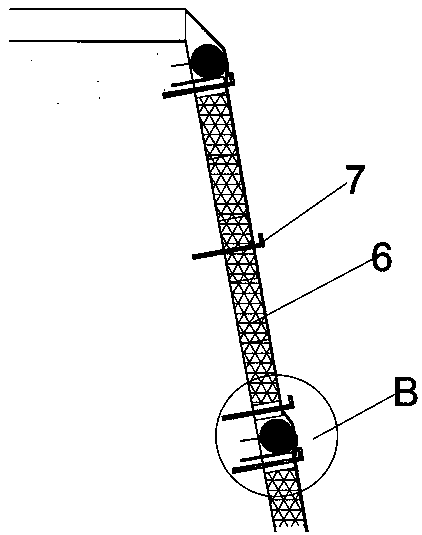 Construction method of ecological re-greening of high-steep side slope of river channel