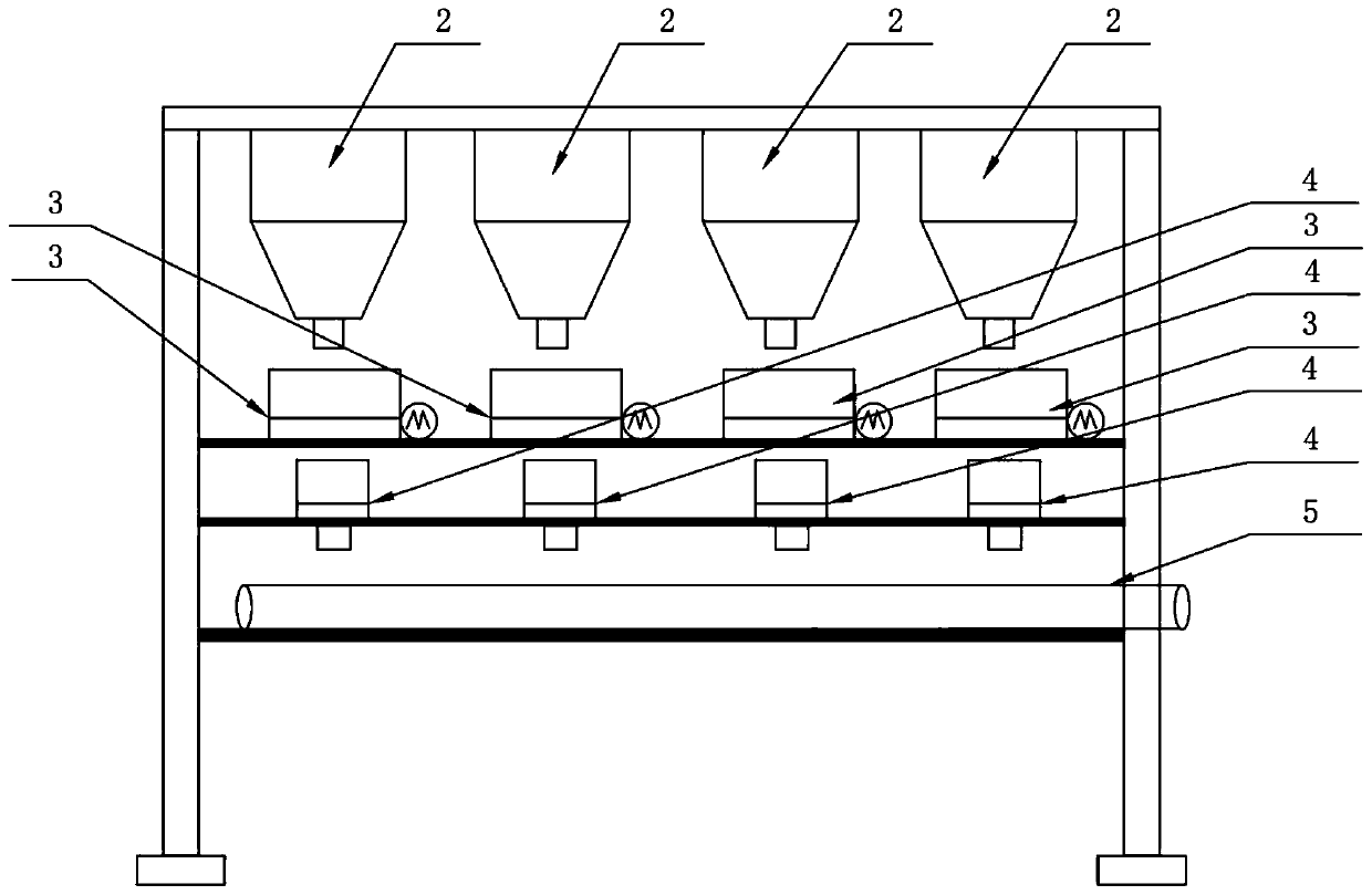 Automatic feeding device for molten metal smelting and operation process