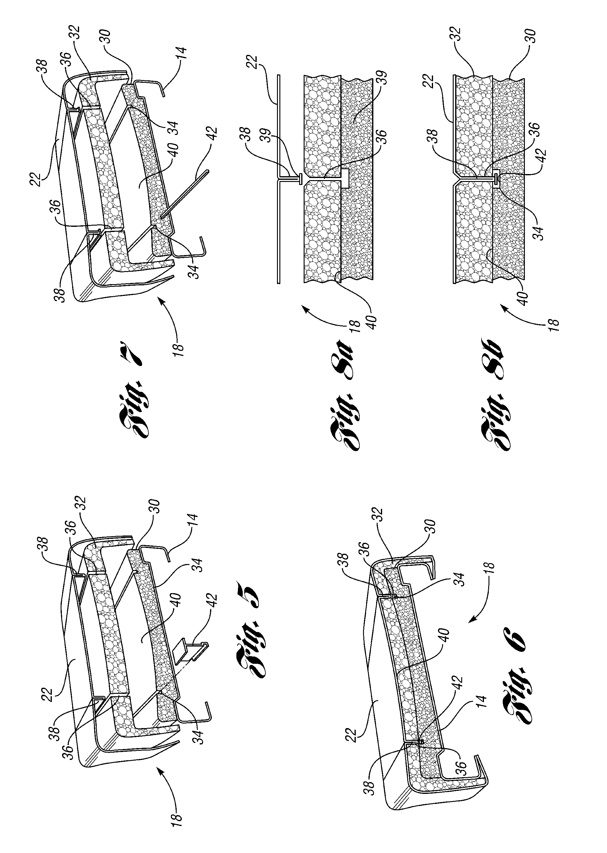 Layered seating system with attachments