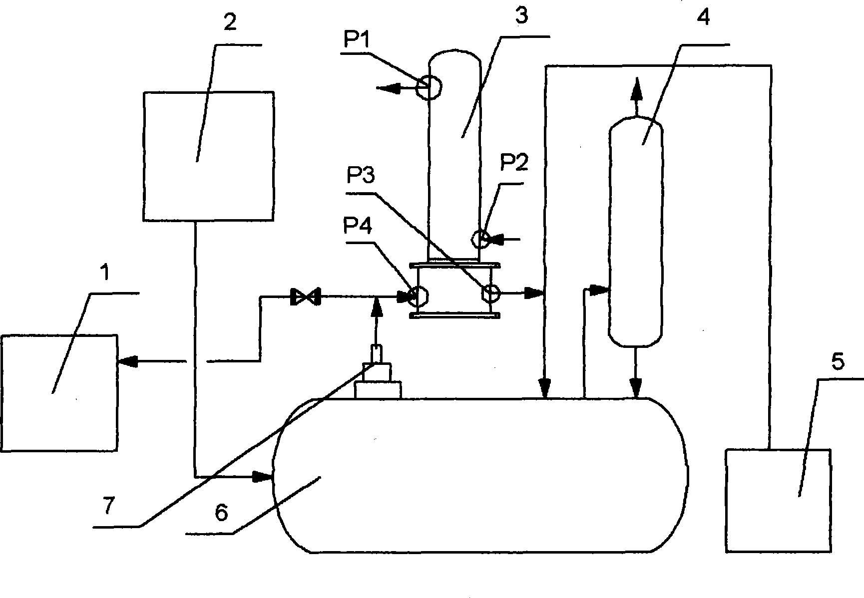 Method for removing vanadium impurity in titanic chloride by forced assisted-circulation heating