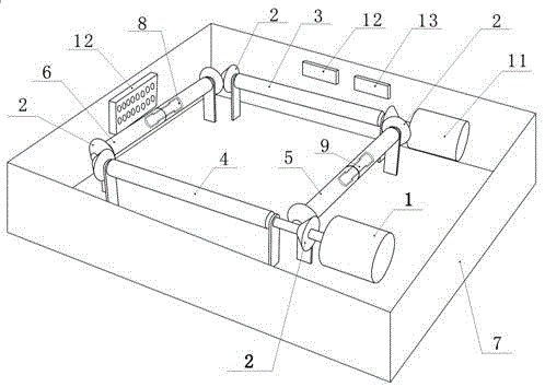 Electric foot wiping machine