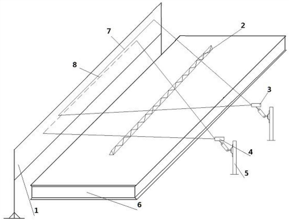 A device for quickly measuring the height of prefabricated building laminated trusses