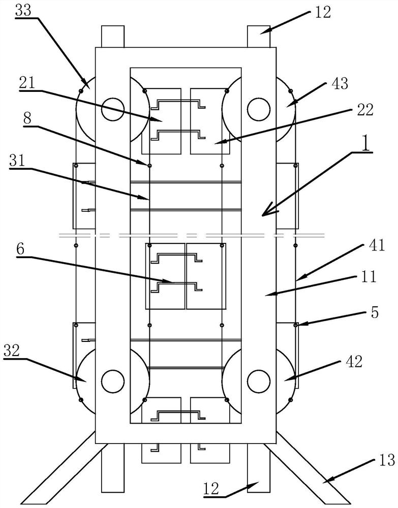 Building construction elevator with multiple cars operating circularly