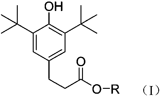 Application of higher alcohol ester hindered phenol antioxidant in C5 petroleum resin