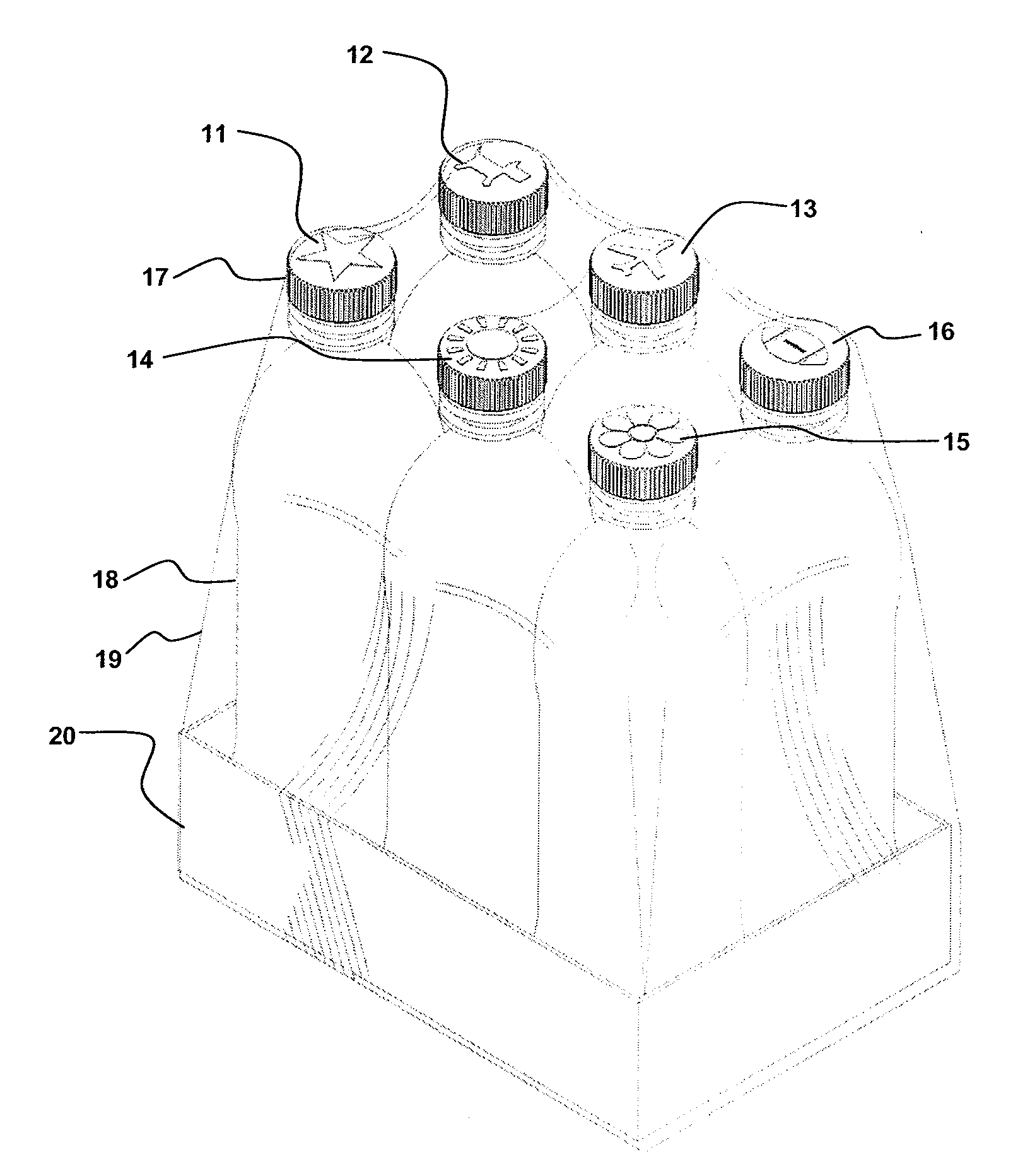 Package of identifiable beverage containers