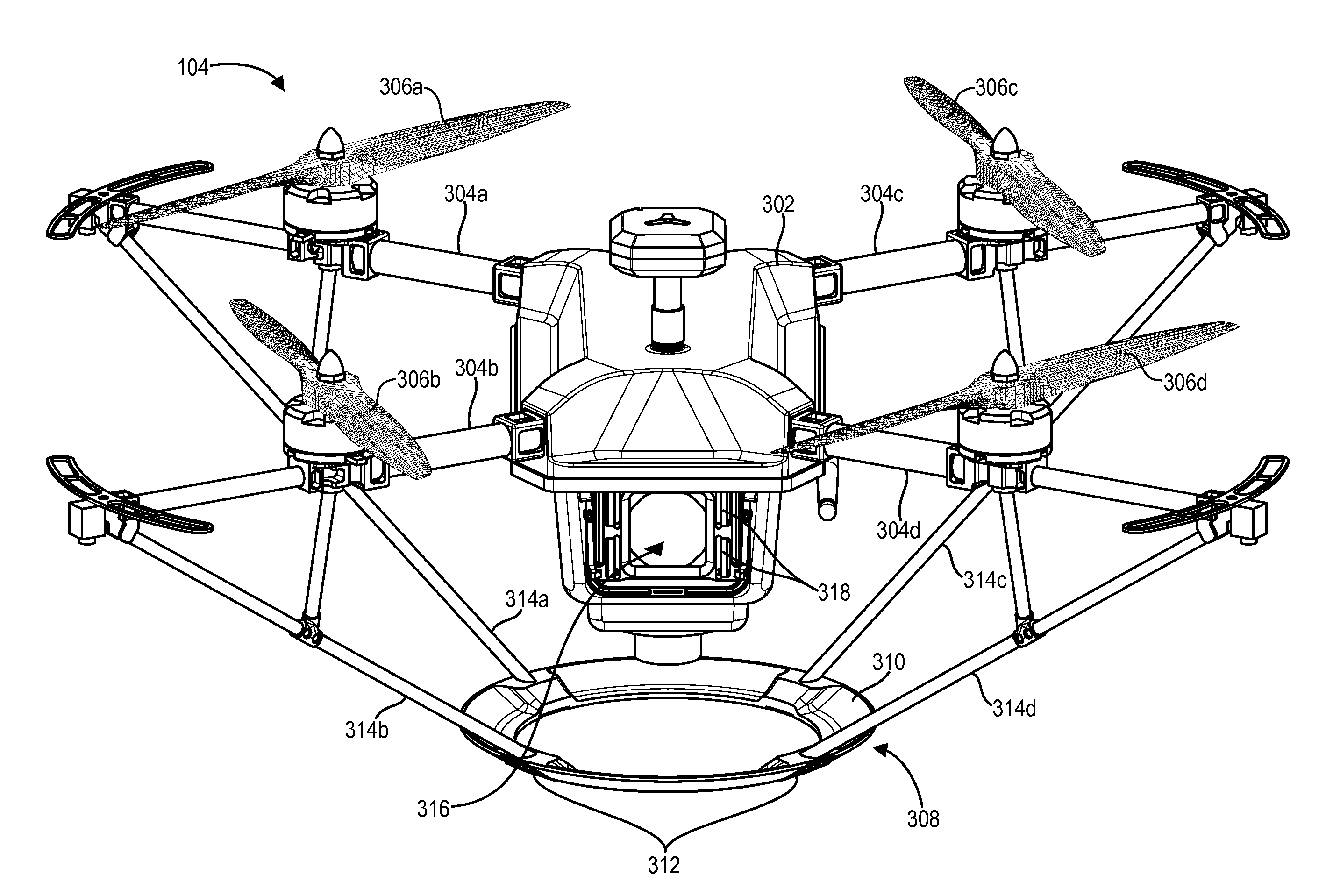 Unmanned aerial vehicle landing interface
