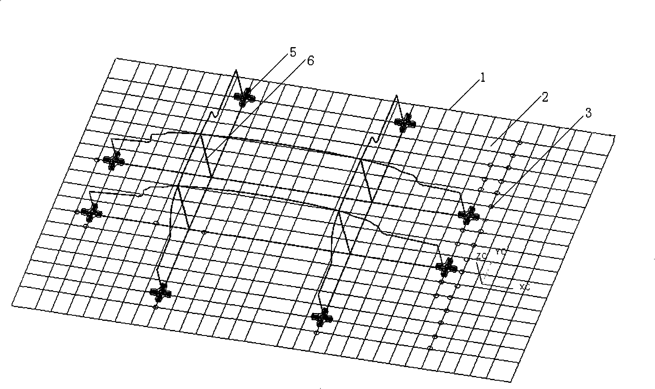 Coordinates platform for accurately locating three-dimensional laser cutting part