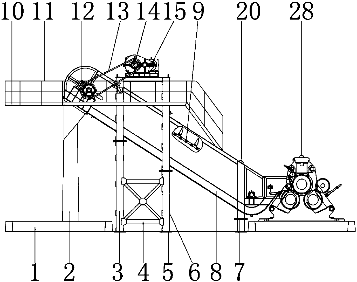 Push mechanism for industrial machinery tire production