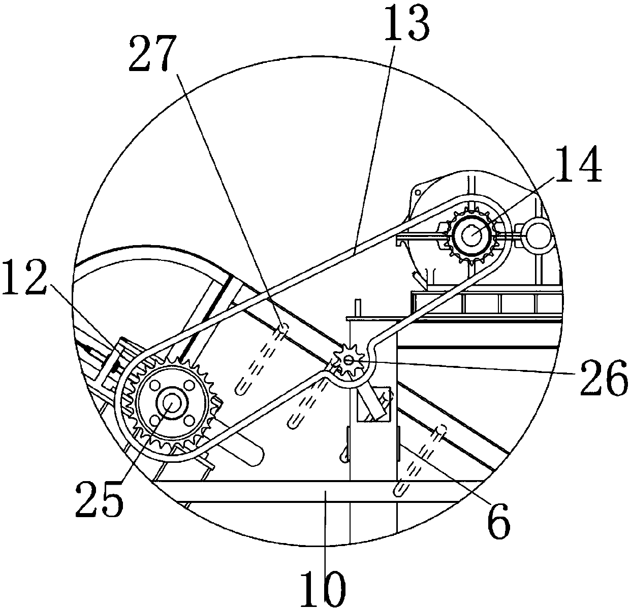 Push mechanism for industrial machinery tire production