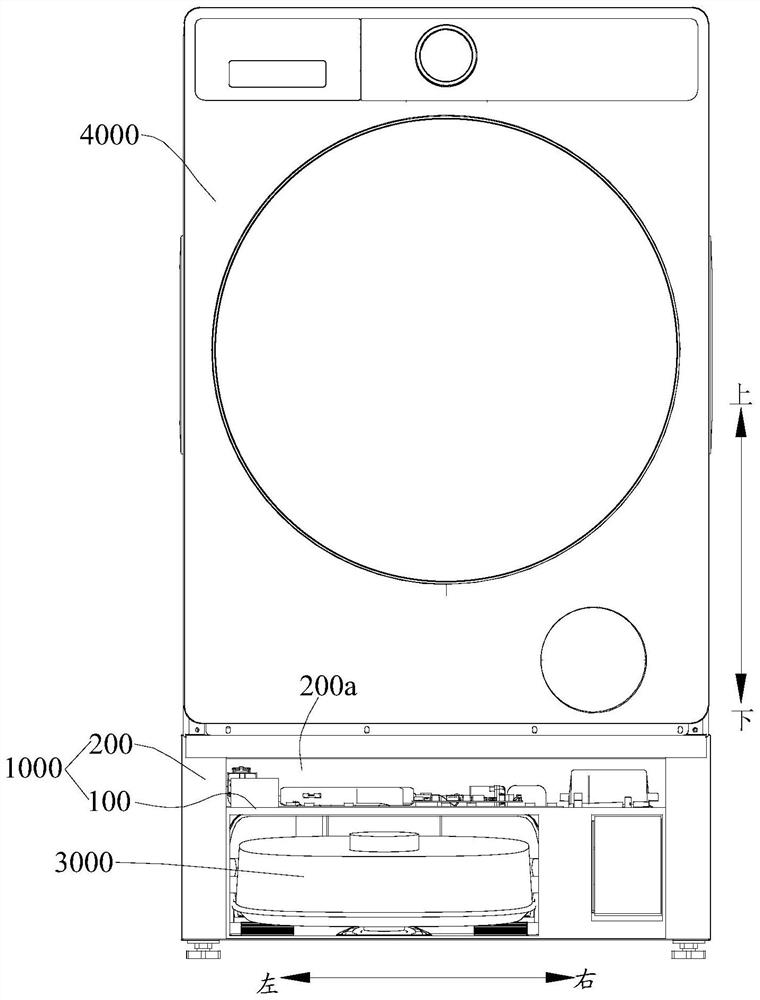 Base assembly, base device and clothes processing equipment